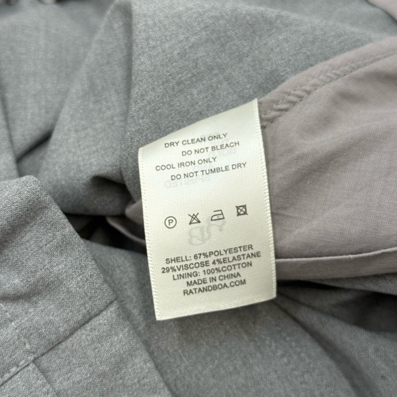 🆕 RAT & BOA 🧿 NWT Simona Pleated Trouser, Adjustable Drawstring, Grey - Sz L - Picture 15 of 16